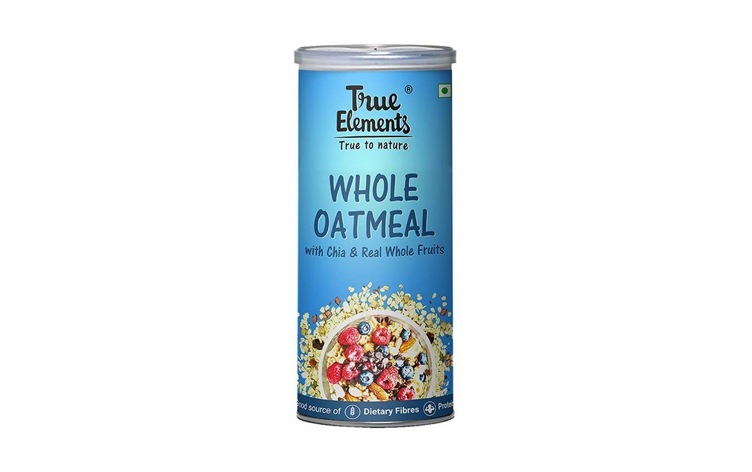 True Elements Whole Oatmeal with Chia & Real Whole Fruits   Jar  500 grams